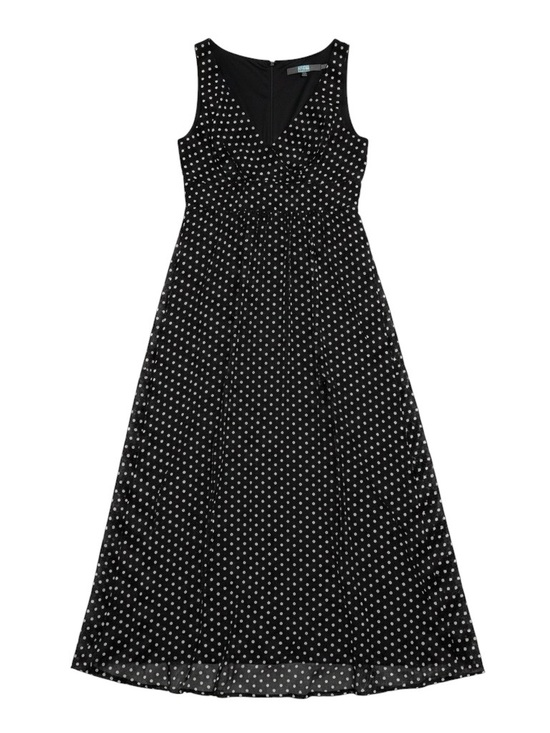 Anthropologie Dresses & Skirts - Eva Franco Dainty Floral Clipot Maxi Dress Size 10P Black White